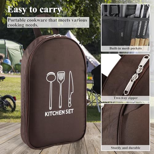 Camping Cooking Utensils Set, Silicone Cookware for Travel BBQ - Image 6