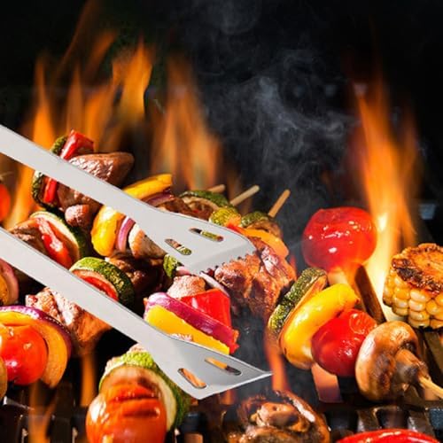 Stainless Steel BBQ Grill Tongs Set, Professional Barbecue Cooking Tool - Image 6