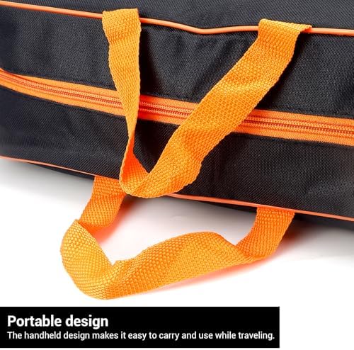 Grill Utensil Storage Bag, Large Oxford BBQ Accessory Bag Portable Orange - Image 4