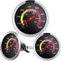 Frienda 3 Packs Charcoal Grill Temperature Gauge Thermometer Gauge Wood Barbecue Charcoal Grill Thermometer Heat Indicator for Lamb Beef Meat Cooking, 2-3/8 Inch Dial and 2-7/8 Inch Stem by Frienda