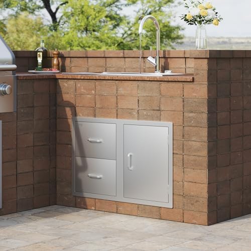 VEVOR Outdoor Kitchen Drawers 32.5" W x 21.7" H x 20.5" D Stainless Steel - Image 2