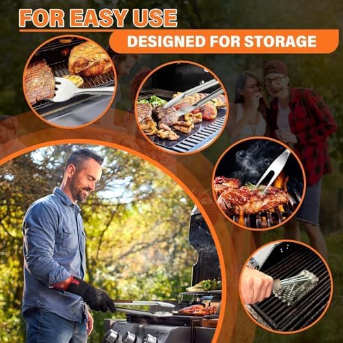TIVOLI 4PCS Grilling Accessories Set - Heavy Duty BBQ Tool Set - Image 2