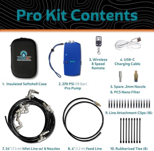 EXTREMEMIST Portable Mist System Pro 24ft Wireless Outdoor Cooling Kit - Image 4