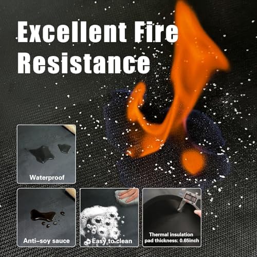 60*40 Inch Outdoor Mat, Double-Sided Waterproof & Fireproof Under Grill Mat - Image 4
