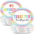 50 PCS Thank You Oval Paper Plates Large 11” Disposable We Appreciate You Party Decorations Volunteer Teacher Appreciation Supplies Favor Be Thankful to Teacher Grilling Gifts Party Tableware Set by Qyeahkj