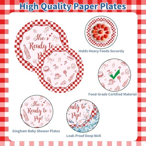 121PCS She's Ready to Pop Baby Shower Decorations for 24 Guests - Image 4