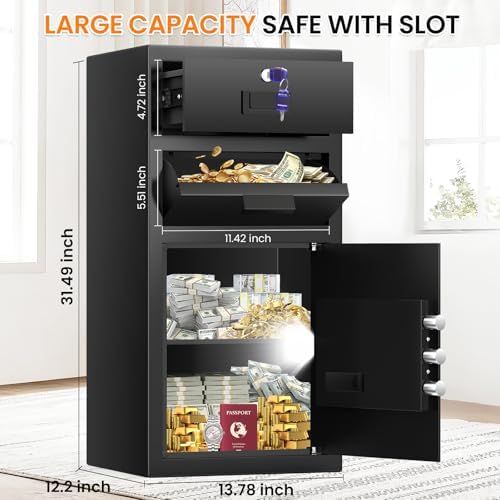 7.5 Cub Drop Safe for Business, Depository Safe with Quick Place Drop Slot - Image 4