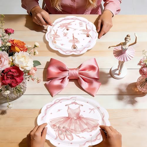 50Pcs Ballerina Birthday Paper Plates 9 Inch - Image 5