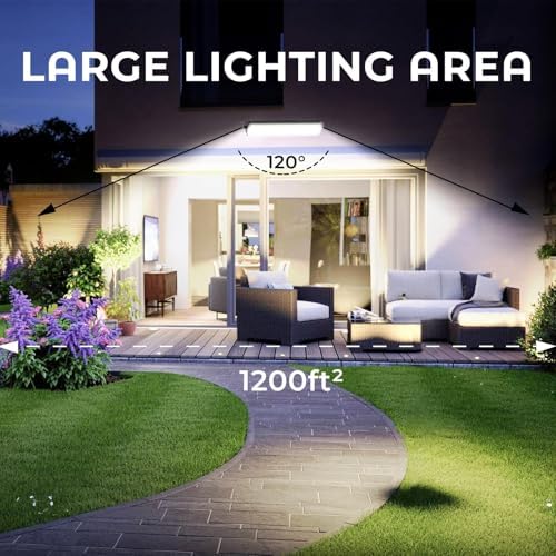 14000LM 100W LED Shop Lights, Plug in Garage Light for Workbench, 2 Pack - Image 4