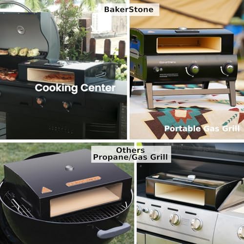 BakerStone Outdoor Pizza Oven, 12" Pizza Oven for Grill Top 5-sided Stone Baking Chamber with Wood Pizza Peel, Turning Peel For Backyard Patio Camping Barbecues, Basic Series - Image 5