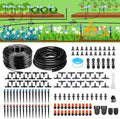 256FT Automatic Drip Irrigation System Kit,Automatic Garden Watering Misting System for Greenhouse, Yard, Plant ，Lawn with 1/2 inch Hose 1/4 inch Distribution Tubing and Accessories by HEKIWAY