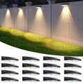 Brightever Solar Fence Lights Outdoor Black 16-Pack, 3000K/5000K/6500K by Brightever