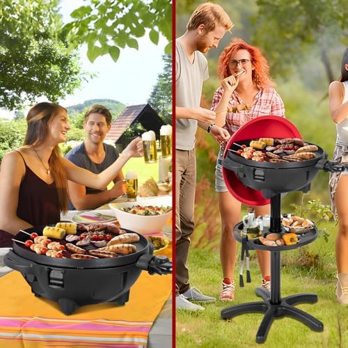 Electric Grill Outdoor/Indoor,Portable BBQ Grill with Nonstick Surface - Image 2