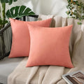 MIULEE Decorative Outdoor Pillow Covers Waterproof 18x18 Blush Pink by MIULEE