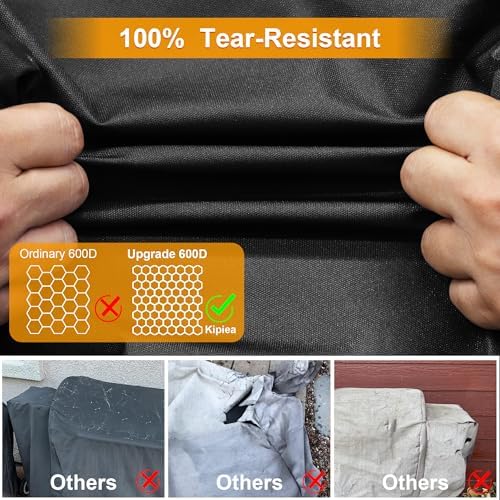 Kipiea 600D Pellet Grill Cover for Pit Boss Navigator 850/1300, Competition 1250, Waterproof BBQ Smoker Cover, UV Resistant, No Tear, No Fading - Image 6