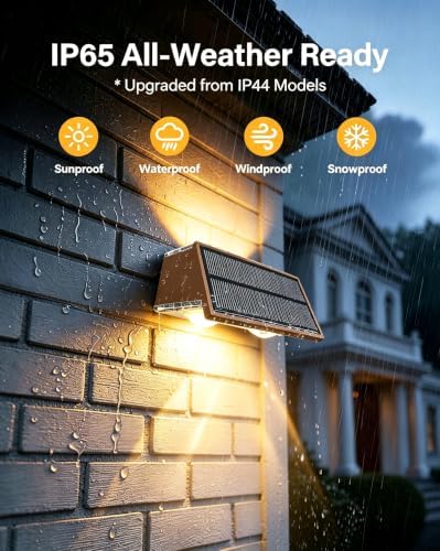 Solar Fence Lights Outdoor, 2 Pack Fence Solar Lights Waterproof - Image 4