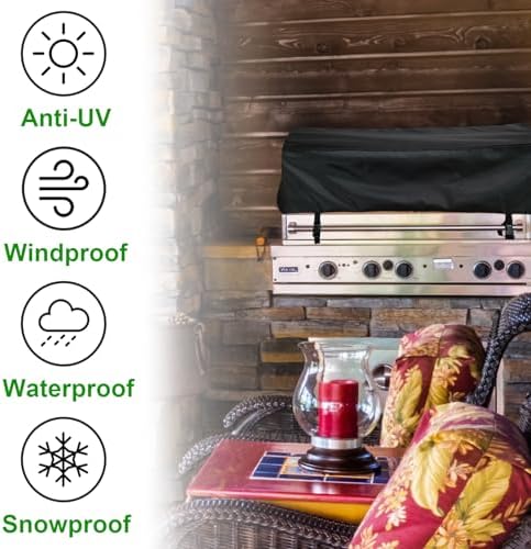 Built-in Grill 45" Fits for Weber Summit S-660,Weber Summit SB38 S,Bull 38” & 5 Burner,Blaze 40”,Hygrill 40”,Brand-Man 40”,Most 34"-42" Built in Grill, Island BBQ Top Cover - Image 7