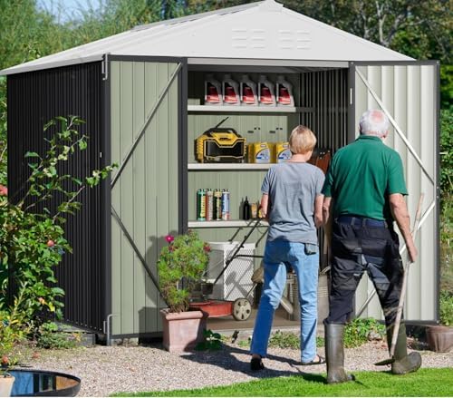 Greesum 6x4FT Outdoor Storage Shed, Gray - Image 2
