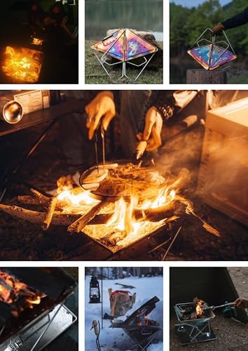 CAMPINGMOON Medium Portable Fire Pit Grill Wood Burning MT-035 - Image 6