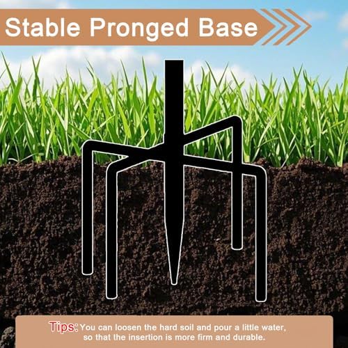Small Metal Bird Bath for Outdoors, 10" Dia Bowl with Stake Birdbaths Garden Yard Lawn Decor 0.4 Gallon (Pack of 2) - Image 3