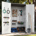 UDPATIO 67 Cu.Ft Vertical Outdoor Storage Shed, HDPE Resin Sheds,White by UDPATIO