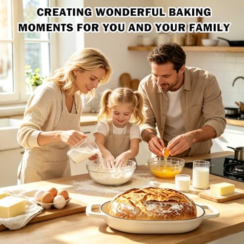 Wdmiya Dutch Oven for Sourdough Bread Baking, Shallow Base & Dome Lid 5 QT - Image 7