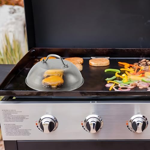 ZBXFCSH Compatible with Blackstone 5555 Stainless Steel 9" Griddle Melting Cheese Dome Wok Lids- Commercial Grade Basting and Steaming Cover- Best for Use in Flat Top Grills, 0.6mm Thickness-2 Domes - Image 6
