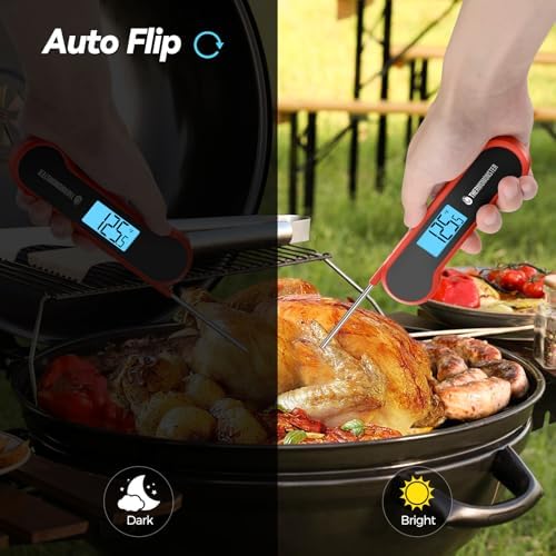 0.5 Sec Instant Read Meat Thermometer Digital for Cooking, Red - Image 4