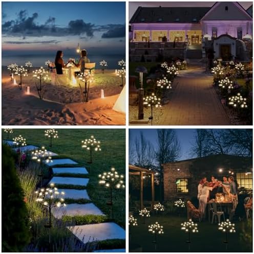 8 Pack Solar Lights Outdoor Waterproof, Garden Lights Solar Flowers - Image 6