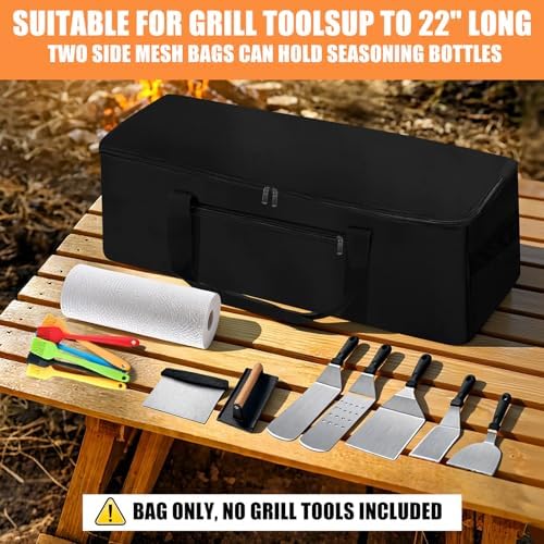 Grill Tool Storage Bag,22" BBQ Utensil Accessories Storage with Pockets - Image 6