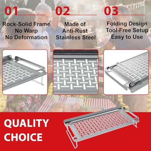 DELSbbq Universal Griddle Warming Rack for Weber Grills Replacement #6784 - Image 3
