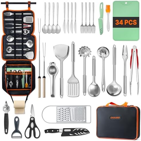 Gaialoop Camping Utensil Set, Camping Cooking Utensils & Kitchen Tools by Gaialoop