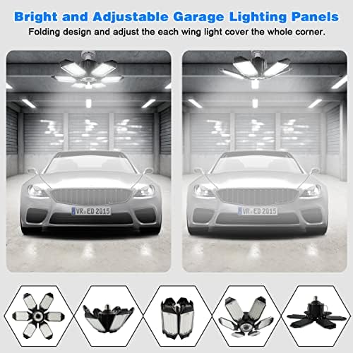 LED Garage Light - 160W Super Brighter Garage Light Bulbs 6500K - Image 3