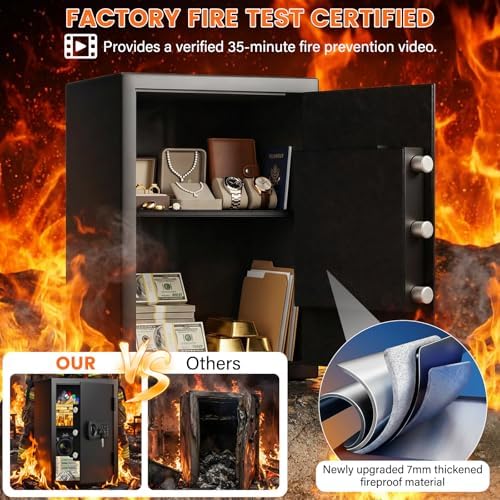 Fireproof Safe Box | 1800℉ 35-Min Real Test Fire Safe | 3.6 Cuft Large Safe - Image 2