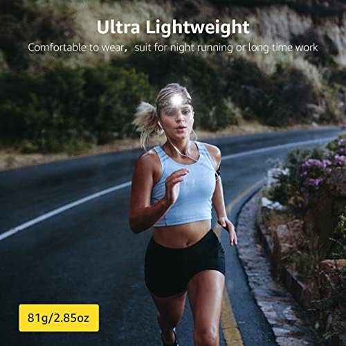 Lepro LED Headlamp Rechargeable IPX4 Waterproof Headlight 2 Pack - Black - Image 5