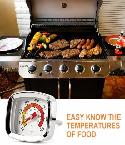 Grill Thermometer Mini Square Dial 50-700F Dual Scale BBQ Gauge - Image 7