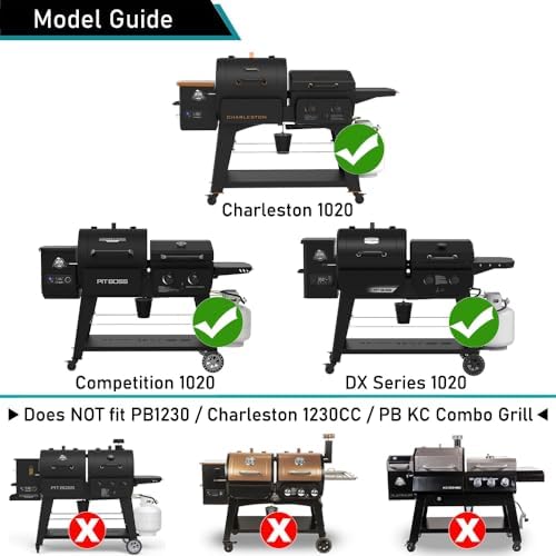 ZJYWSCH Grill Cover for Pit Boss Charleston 1020 DX Pellet Grill Gas Griddle Combo PB1020DX PB1020NX Heavy Duty PitBoss Charleston Onyx 1020 Competition Combo Grill Cover - Image 3