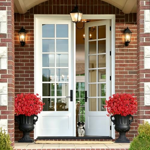 24 Bundles Artificial Flowers for Outdoors Decor, Faux Mums Plants Fake Silk Daisy Flora, UV Resistant Realistic Faux Plants Greenery for Outside Indoor Porch Patio Window Box Planter Home Decor - Image 5
