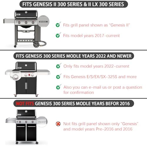 66095 66802 Genesis II Grill Grate Replacement Parts for Weber Genesis ii 300 Series, Weber Genesis ii E-310 ii E-315 ii E-325 ii E-330 ii E-335 ii S-310 ii S-335 ii S-345 ii SE-335 ii SE-310 66805 - Image 3