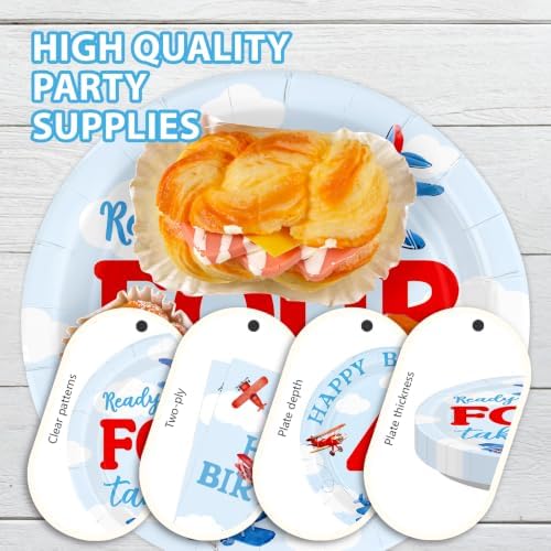 96Pcs Airplane 4th Birthday Party Decoration Serves 24 - Image 6