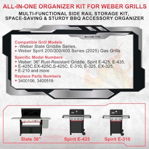 Grill Storage Organizer Kit for Weber 2025 Spirit Series & Slate Griddles - Image 2