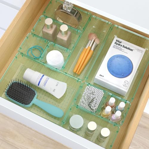 33 PCS Plastic Drawer Organizers Set, 4 Size Desk Drawer Organizer Trays - Image 5