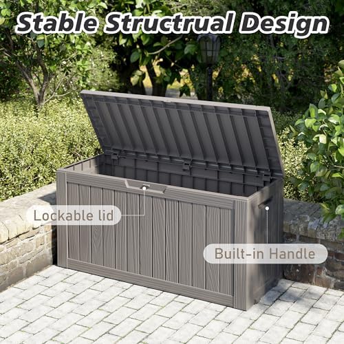 KAMABOKO Outdoor Storage Box, 85 Gallon Deck Box Outdoor Waterproof Patio - Image 5