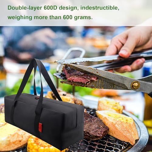 Extra Thick 24" Storage Bag Grill Tool Organizer Pro, BBQ Tool Heavy Duty Storage Bag, Double Layer 600D Oxford Cloth Waterproof (2x Thickness), Camping, Tailgating, BBQ Party Gift - Image 3
