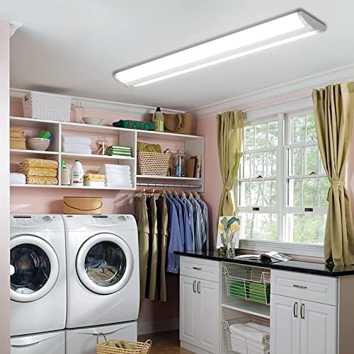 AntLux 4FT LED Wraparound Light Fixture 50W Ultra Slim LED Shop Lights for Garage, Eye Care, 5500 Lumens, 4000K Neutral White, 4 Foot Flush Mount Office Ceiling Wrap Light for Workshop Kitchen Laundry - Image 5