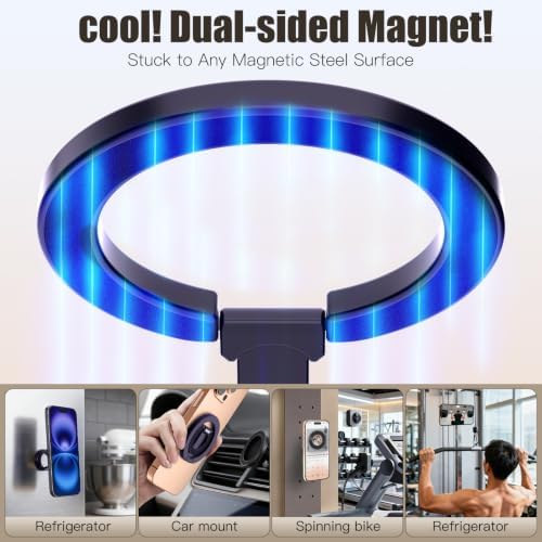 Magnetic Phone Ring for MagSafe Dual-Sided Magnetic Phone Grip Magnet Phone Stand Grip Compatible with iPhone 17/16/15/14/13 Pro Max Plus Mag Safe Accessory for Car Mounts (Purple) - Image 3