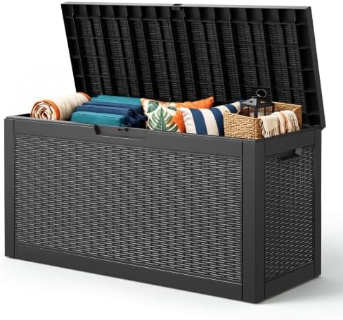 KAMABOKO Outdoor Storage Box, 70 Gallon Deck Box Outdoor Waterproof by KAMABOKO