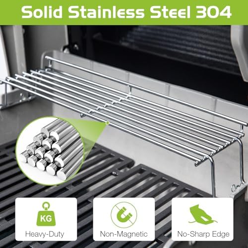 65054 Warming Rack for Weber Genesis 300 Series (2007-2016) E310 E320 E330 S310 S320 S330 Gas Grill Replacement Parts 81323 62749 Stainless Steel - Image 2