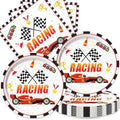 40pcs Race Car Plates and Napkins, Race Car Birthday Party Decorations for Race Car Theme Birthday party supplies by Frypeas