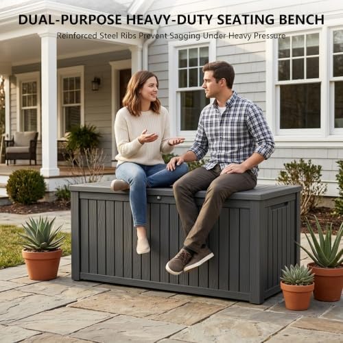 Outdoor Storage Box,200 Gallon Waterproof Deck Box [Upgraded 3.0] - Image 6